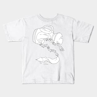 Aquarius - Black and White Kids T-Shirt